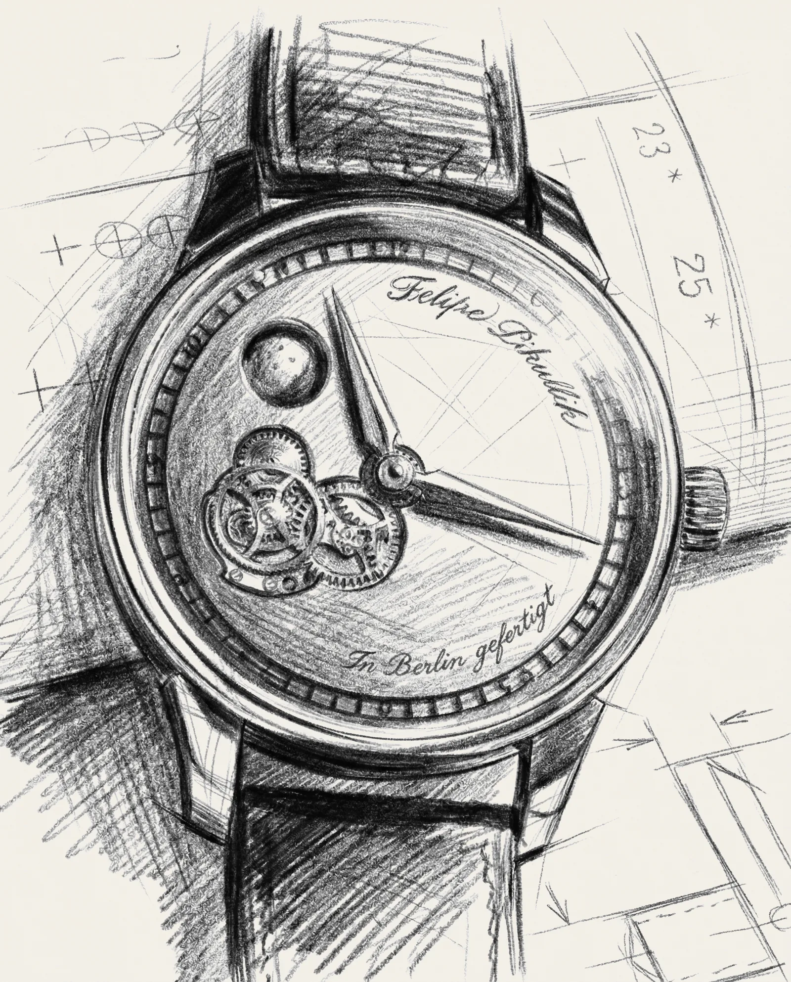 working at a watch