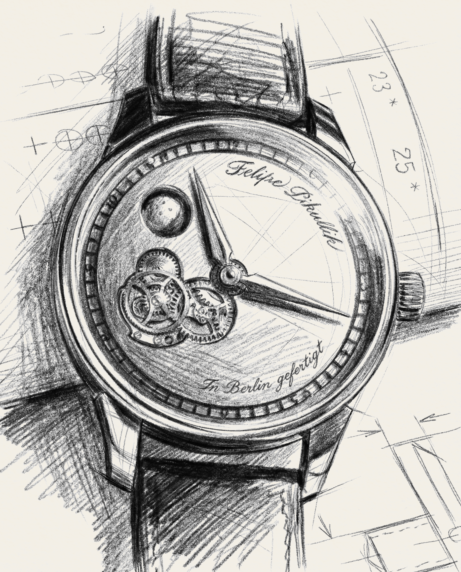 working at a watch